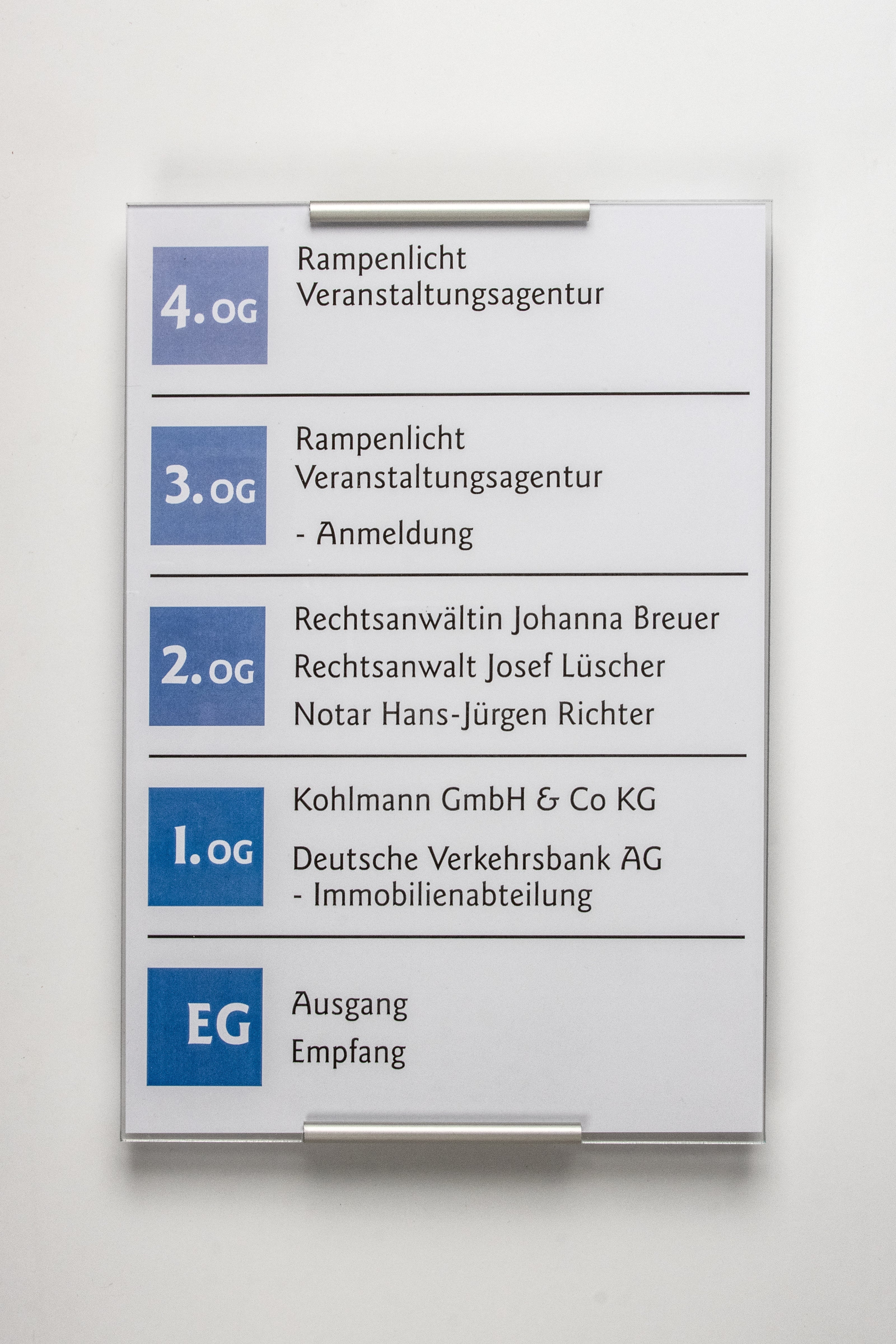 Türschild Topas A3