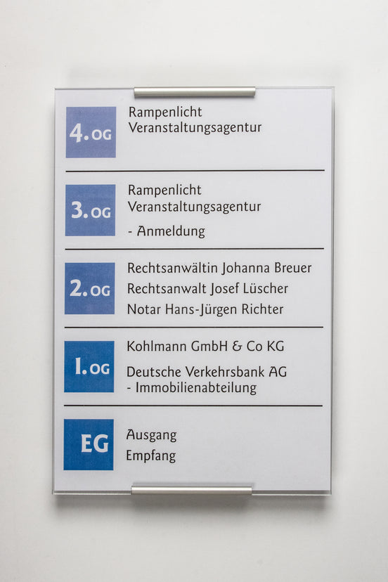 Türschild Topas A3